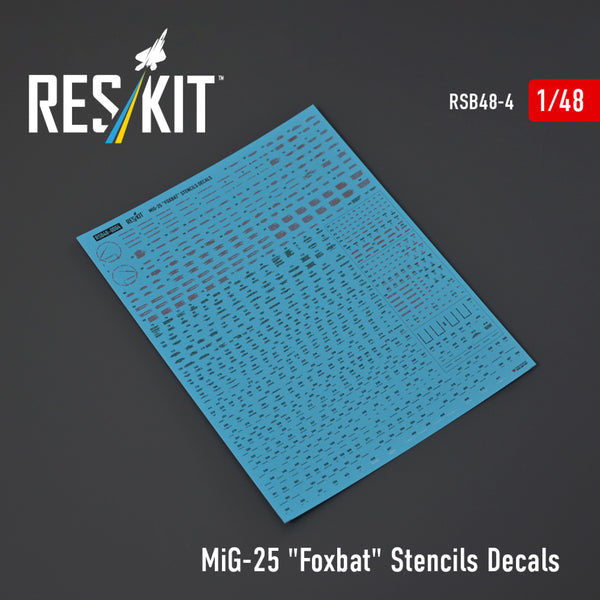 MiG-25 "Foxbat" Stencils Decals (1/48)