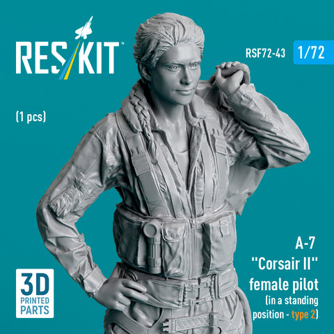 A-7 "Corsair II" female pilot (type 2) (1 pcs) (3D Printed) (1/72)