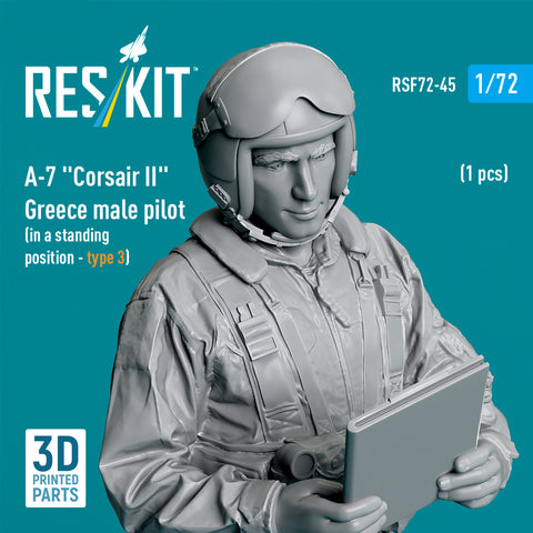 A-7 "Corsair II" Greece male pilot (type 3) (1 pcs) (3D Printed) (1/72)