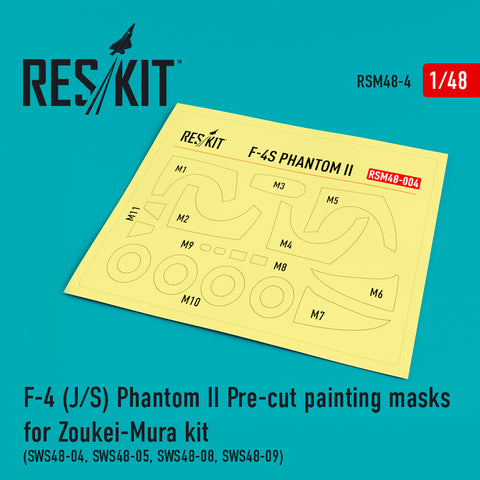 F-4 (J,S) "Phantom II" Pre-cut painting masks for Zoukei-Mura (1/48)