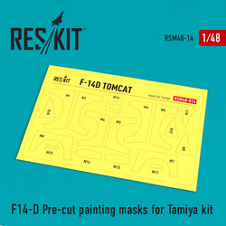 Προκομμένες μάσκες ζωγραφικής F-14D "Tomcat" για κιτ Tamiya (1/48)