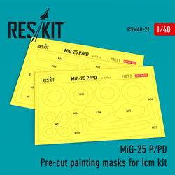 MiG-25 (P,PD) Pre-cut painting masks for ICM kit (1/48)