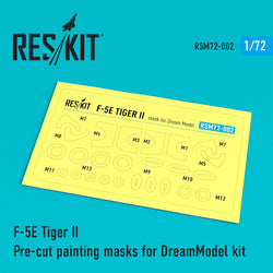 F-5E "Tiger II" Pre-cut painting masks for DreamModel kit (1/72)