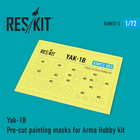 Yak-1B Προκομμένες μάσκες ζωγραφικής για κιτ Arma Hobby (1/72)
