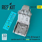 A-7 (E, D) Corsair II ejection seat IC-2 / IG-2 early for Trumpeter kit (3D Printed) (1/32)