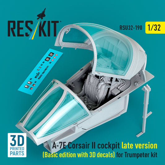 A-7E Corsair II late cockpit (Basic edition with 3D decals) for Trumpeter kit (3D Printed) (1/32)