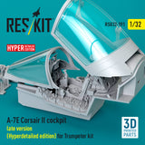 A-7E Corsair II late cockpit (Hyperdetailed edition) for Trumpeter kit (3D Printed) (1/32)