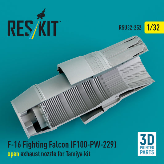 F-16 Fighting Falcon (F100-PW-229) open exhaust nozzle for Tamiya kit (3D Printed) (1/32)