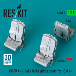 CH-54A (S-64E) Tarhe pilots seats for ICM kit (3 pcs) (3D Printed) (1/35)