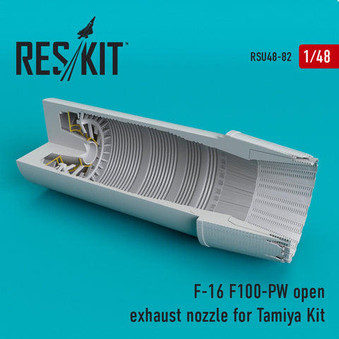 F-16 "Fighting Falcon" (F100-PW) open exhaust nozzle for Tamiya kit (1/48)