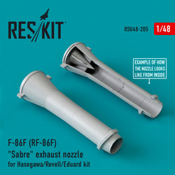 F-86F (RF-86F) "Sabre" exhaust nozzles for Hasegawa/Revell/Eduard kit (1/48)