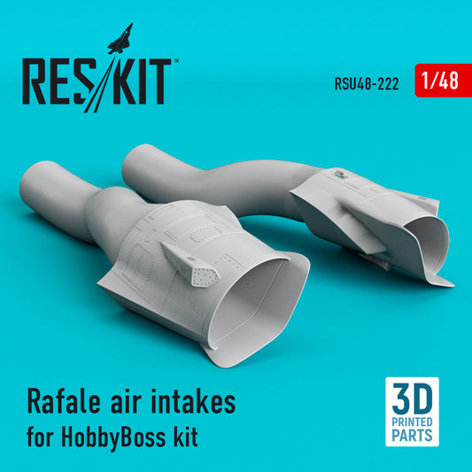 Rafale air intakes for HobbyBoss kit (3D Printed) (1/48)