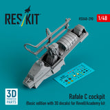 Rafale C cockpit (Basic edition with 3D decals) for Revell/Academy kit (3D printed) (1/48)