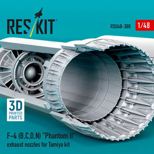 F-4 (B, C, D, N) "Phantom II" exhaust nozzles for Tamiya kit (3D printed) (1/48)