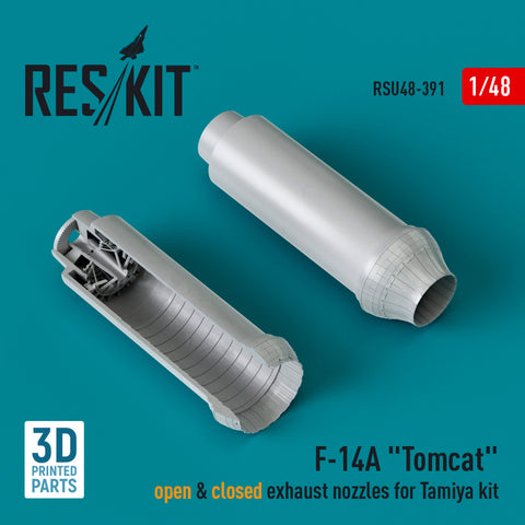 F-14A "Tomcat" open & closed exhaust nozzles for Tamiya kit (3D Printed) (1/48)