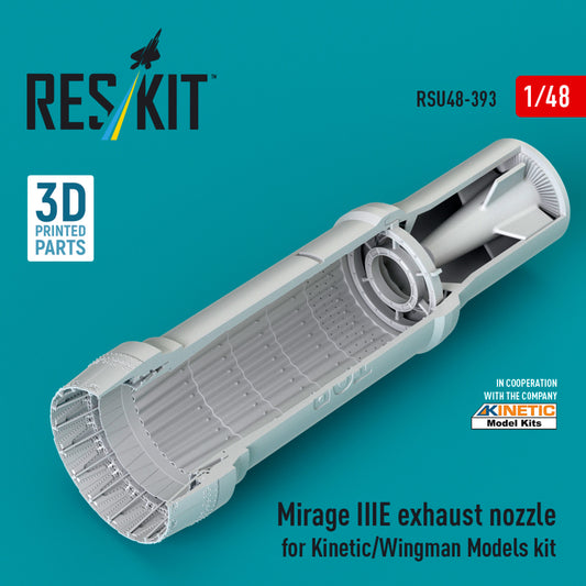Mirage IIIE exhaust nozzle for Kinetic/Wingman Models kit (3D Printed) (1/48)