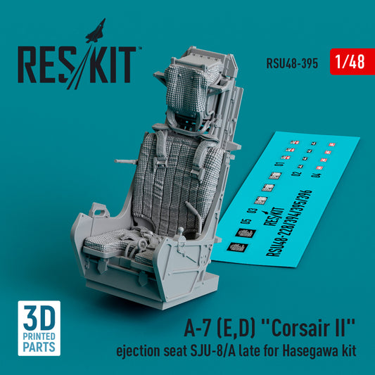 A-7 (E,D) "Corsair II" ejection seat SJU-8/A late for Hasegawa kit (3D Printed) (1/48)
