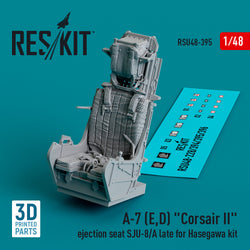 A-7 (E,D) "Corsair II" ejection seat SJU-8/A late for Hasegawa kit (3D Printed) (1/48)