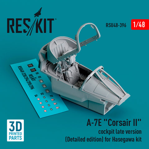 A-7E "Corsair II" cockpit late version (Detailed edition) for Hasegawa kit (3D Printed) (1/48)