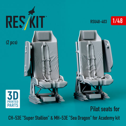 Pilot seats for CH-53E & MH-53E for Academy kit (2 pcs) (3D printed) (1/48)