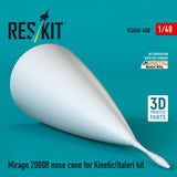 Mirage 2000B nose cone for Kinetic/Italeri kit (3D Printed) (1/48)