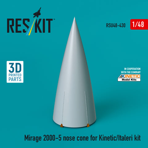 Mirage 2000-5 nose cone for Kinetic/Italeri kit (3D Printed) (1/48)