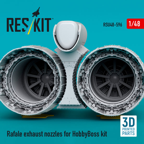 Rafale exhaust nozzles for HobbyBoss kit (3D Printed) (1/48)