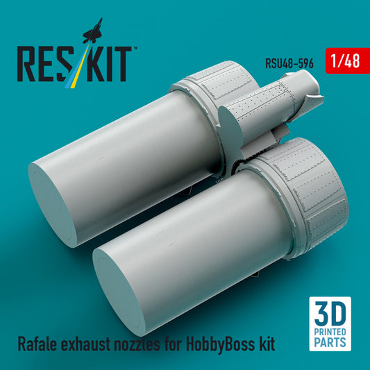 Rafale exhaust nozzles for HobbyBoss kit (3D Printed) (1/48)