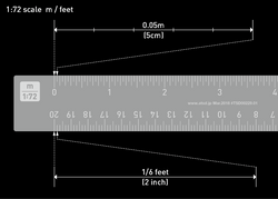 1/72 Scale Ruler