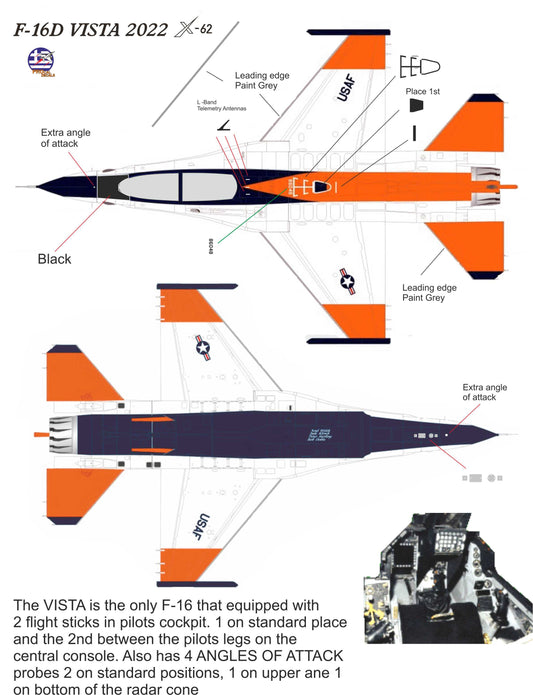 NF-16D VISTA, Calspan - 2022 Hill AFB, Utah - 86048 - Scale 1/32