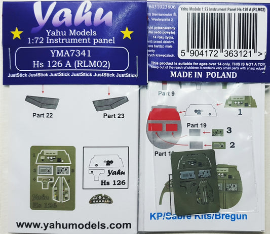 Hs-126 A-1 (RLM02) Instrument Panel (1/72)