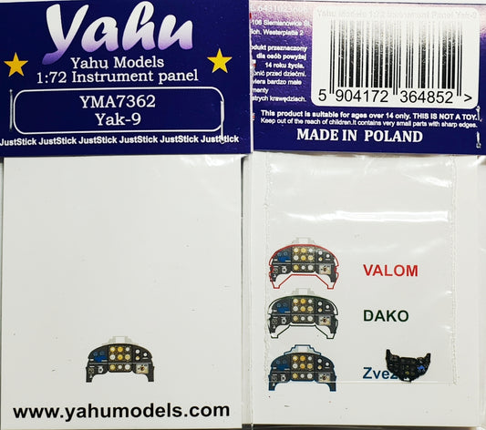 Yak-9 Instrument Panel (1/72)