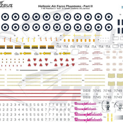 F-4E AUP Greek Air Force decals (No booklet included)