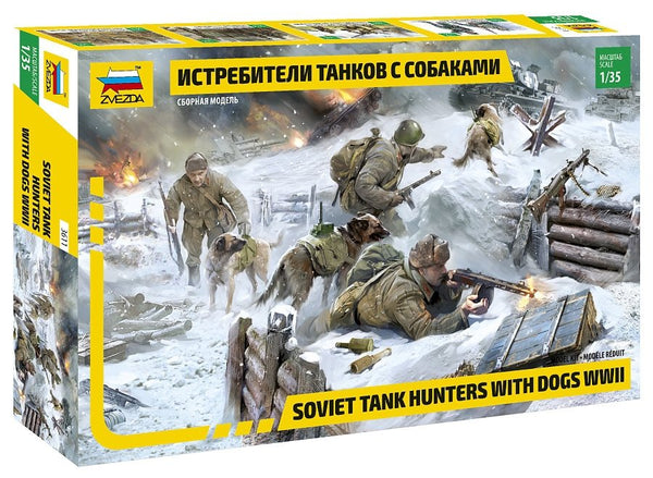 Soviet Tank Hunters with Dogs WWII (1/35)