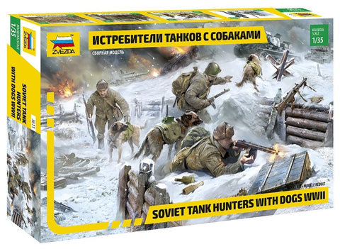 Soviet Tank Hunters with Dogs WWII (1/35)