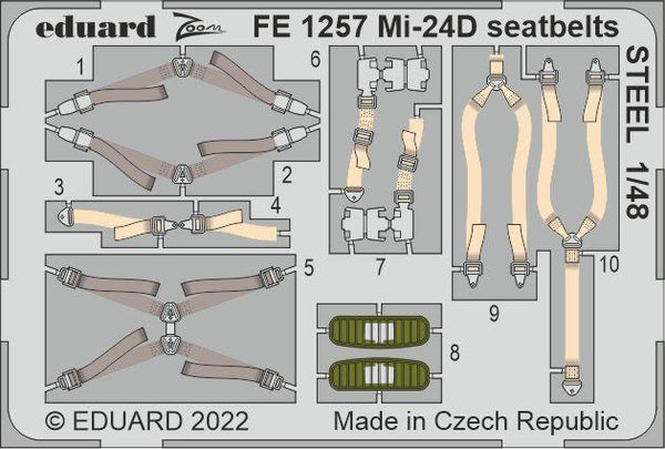 Mi-24D seatbelts STEEL 1/48