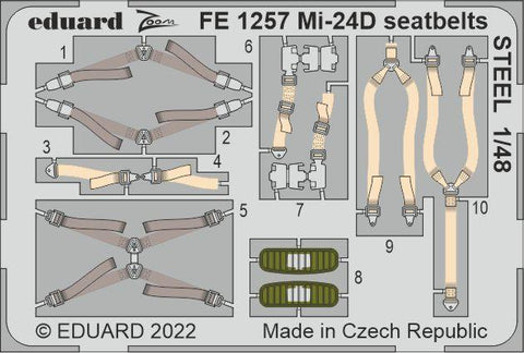 Mi-24D seatbelts STEEL 1/48