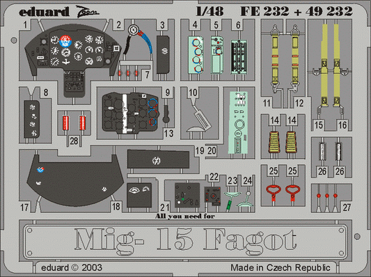 MiG-15 Fagot 1/48 (for TRUMPETER)