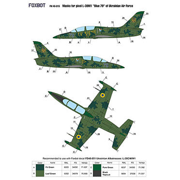 Masks camouflage for L-39M1 “Blue 79” Ukrainian Air Force