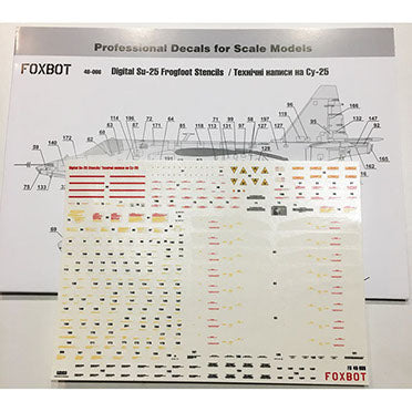 Decals Stencils for Digital Su-25 Ukrainian Air Forces