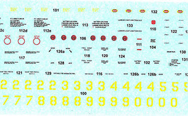 Decals Stencils for B-25C/D/J Mitchell