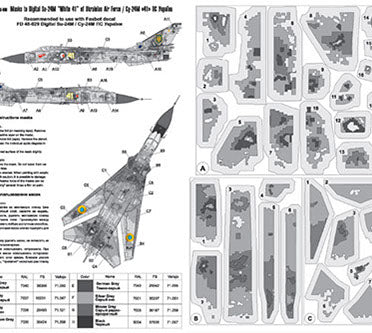 Masks for digital camouflage of Su-24M "White 41" Ukrainian Air Force