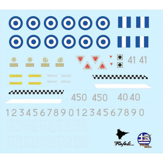 Greek RAFALE Insignias And Basic Stencils - Scale 1/48