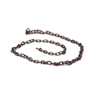 A chain with a rectangular link of 1x1.5 mm, 0.2mm thick, size S