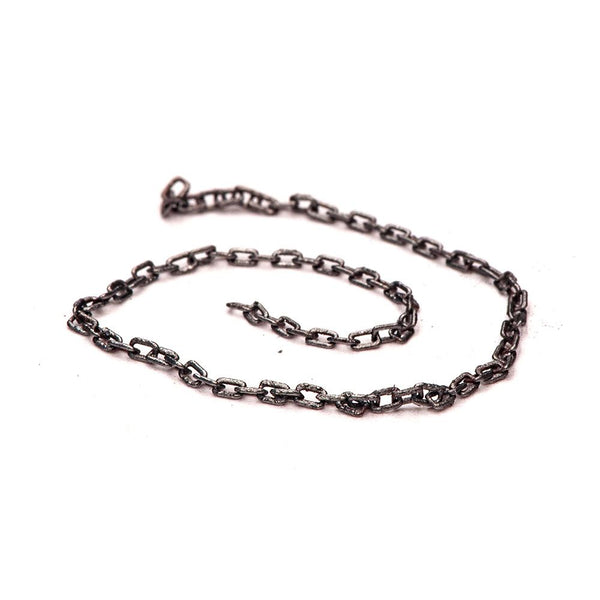 A chain with a rectangular link of 1x1.5 mm, 0.2mm thick, size S