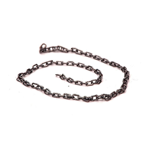 A chain with a rectangular link of 1x1.5 mm, 0.2mm thick, size S