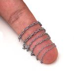 Chain with an angular link 2.5 x 3.7 mm, 0.5mm thick, size L