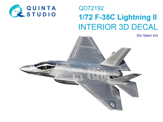 F-35C Lighting II 3D-Printed & coloured Interior on decal paper (Italeri)