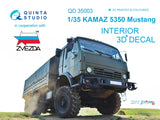 KAMAZ 5350 Mustang Family 3D-Printed & coloured Interior on decal paper (for Zvezda kits)