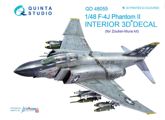 F-4J 3D-Printed & coloured Interior on decal paper (for ZM SWS kit)